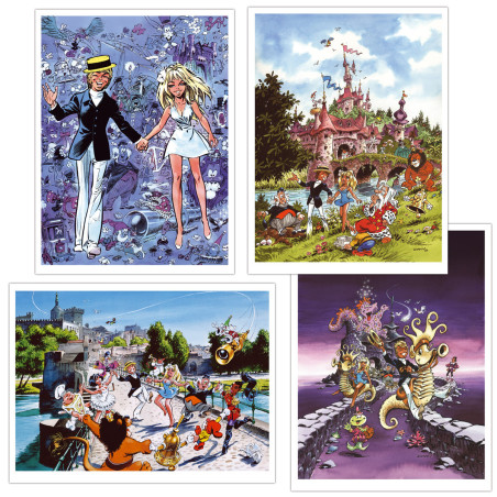4 Illustraties van Droomland